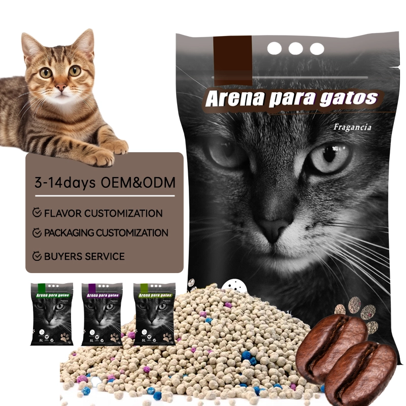 Coffee Scent 25L Woven Bag Dust Free Strong Clumping Bentonite Cat Litter